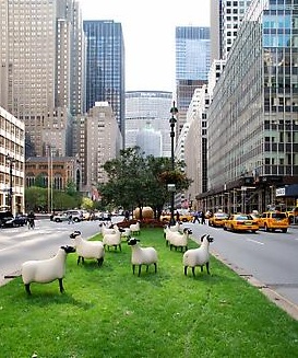 Les Lalanne exhibition on Park Avenue, new York